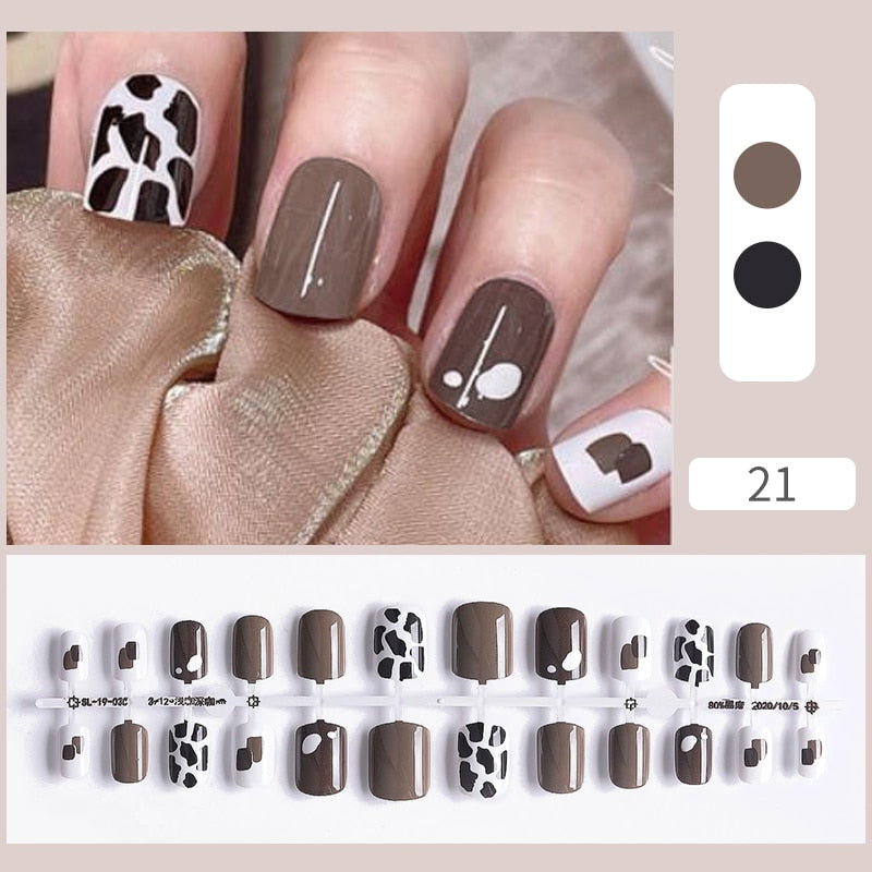 Matte False Nail Tips Solid Color Matte Super Long Coffin False Nail Ballet Press on Nails Tips for Artificial Fingernails